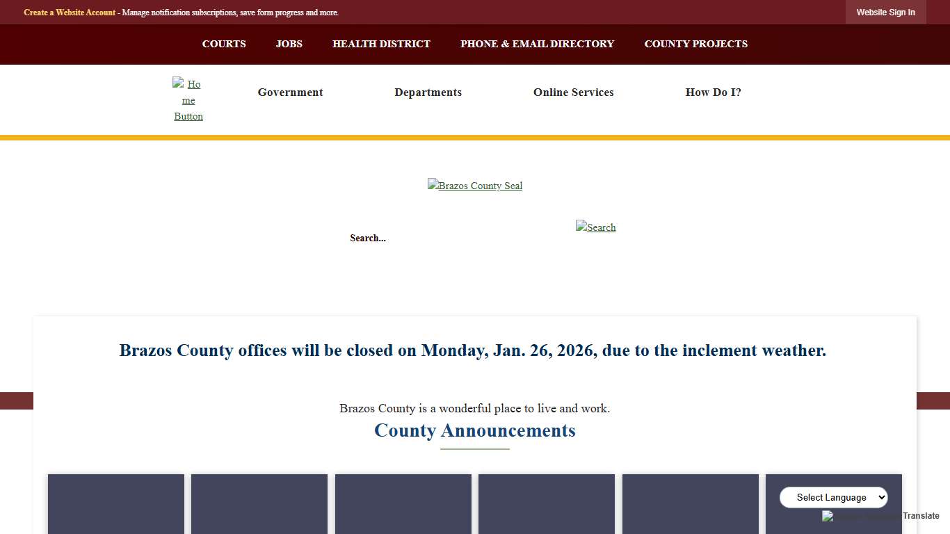 Brazos County, TX - Official Website Official Website